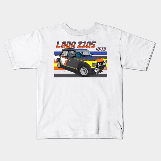 Lada 2105 VFTS Kids T-Shirt by PjesusArt